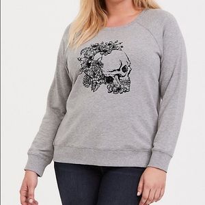 torrid size 3 Floral Skull Sweatshirt